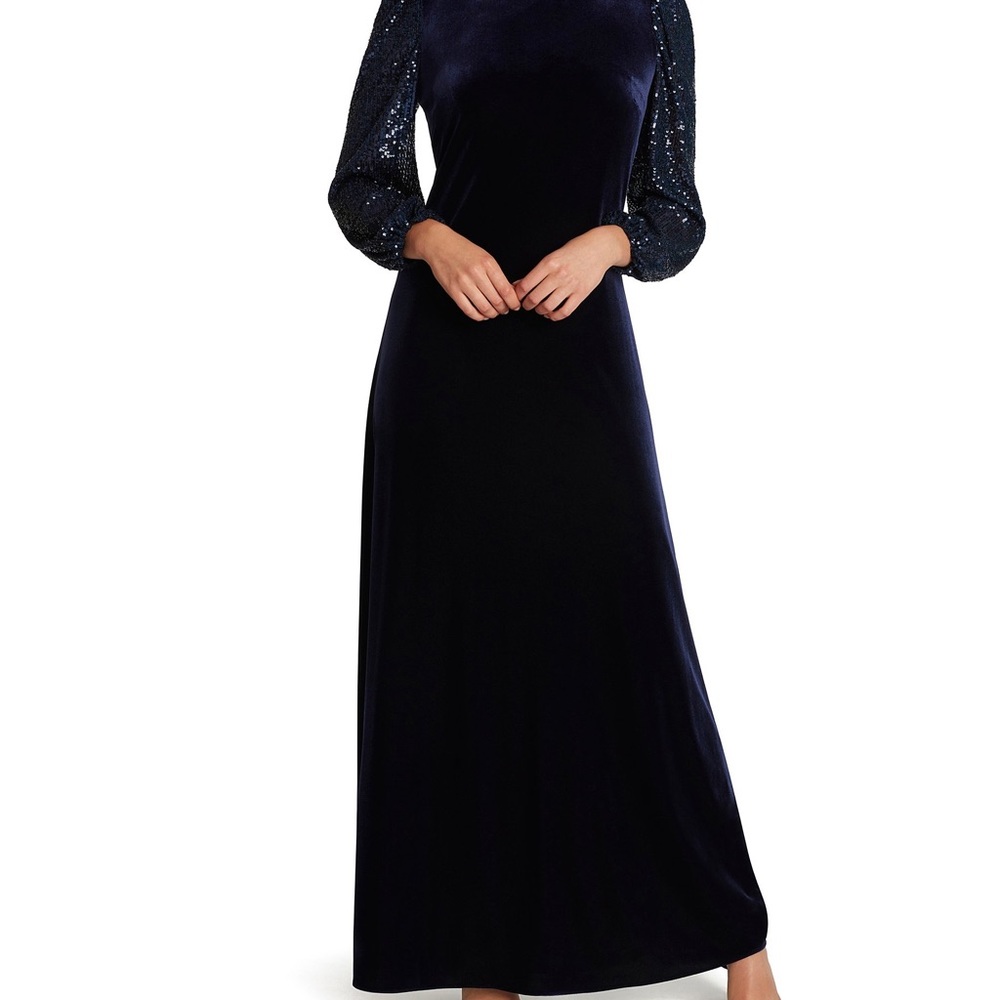 Tahari ASL Stretch velvet gown size 8